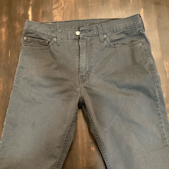 Levi's Men's Charcoal Straight Jeans - Picture 5 of 8